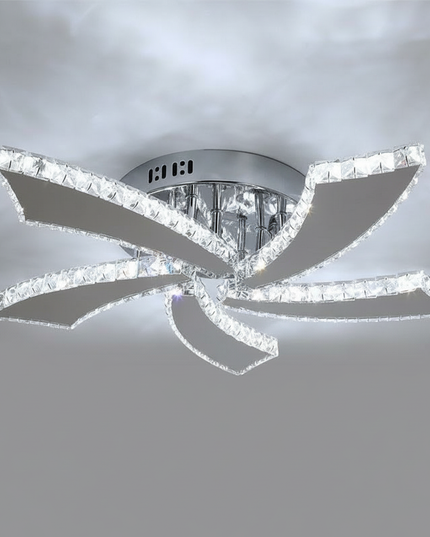 Lustre Ventilateur Cristal Rétractable Intelligent - cold light / Russian Federation