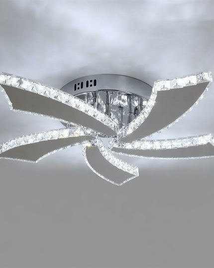 Lustre Ventilateur Cristal Rétractable Intelligent - cold light / United States