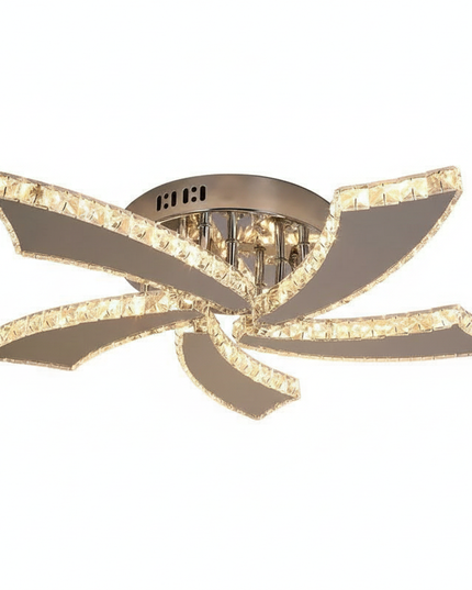 Lustre Ventilateur Cristal Rétractable Intelligent - Vue 1