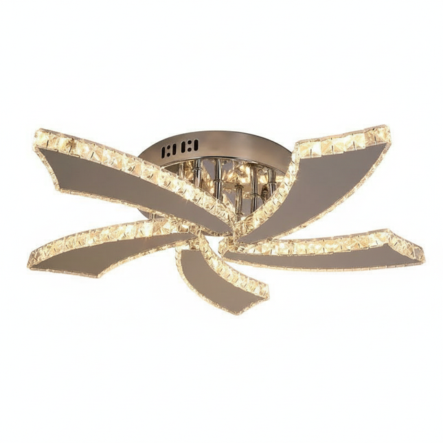 Lustre Ventilateur Cristal Rétractable Intelligent - Vue 1