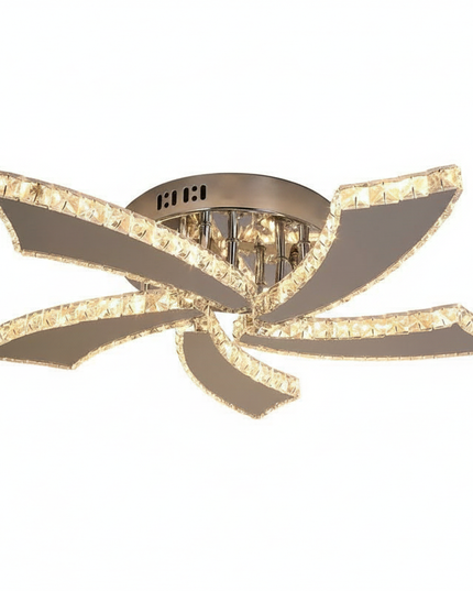 Lustre Ventilateur Cristal Rétractable Intelligent - warm light / Russian Federation