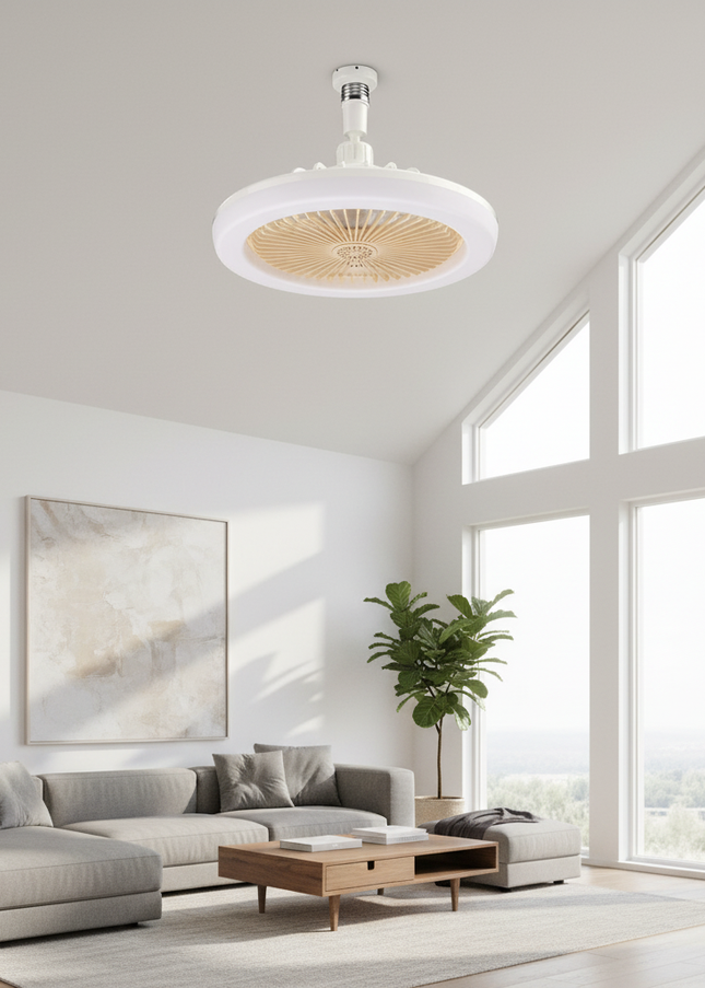 Lustre Ventilateur Douille Arômes Dimmable Orientable - B E26