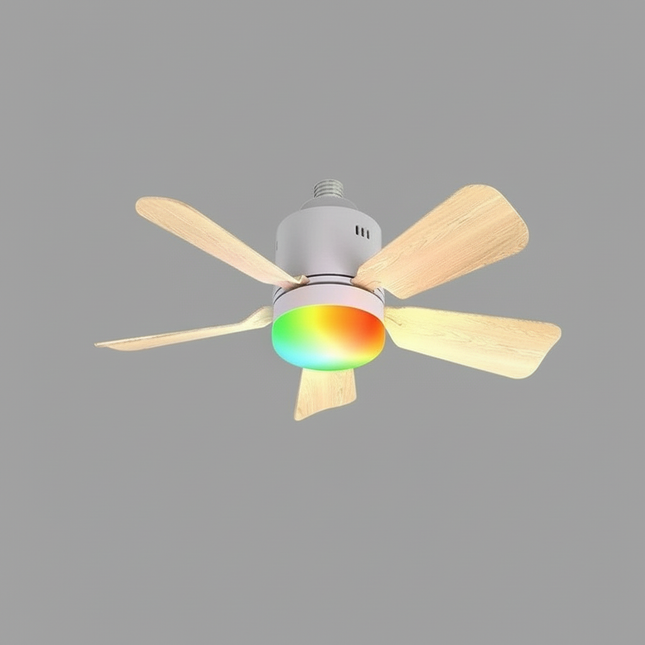 Lustre Ventilateur E27 RGB APP Silencieux - Vue 1