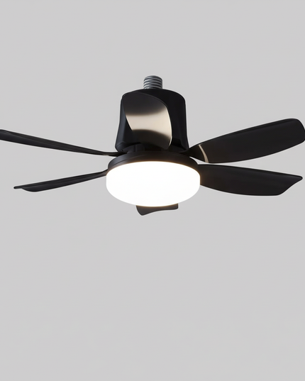 Lustre Ventilateur E27 RGB Musique Télécommande - Vue 1