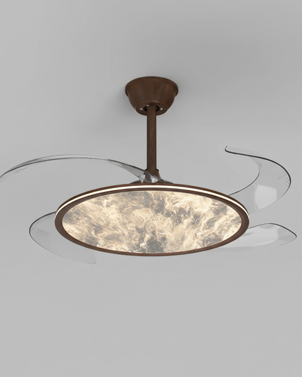 Lustre Ventilateur Extra-plat Grain Bois Spectre - Vue 1