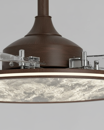 Lustre Ventilateur Extra-plat Grain Bois Spectre - Vue 2