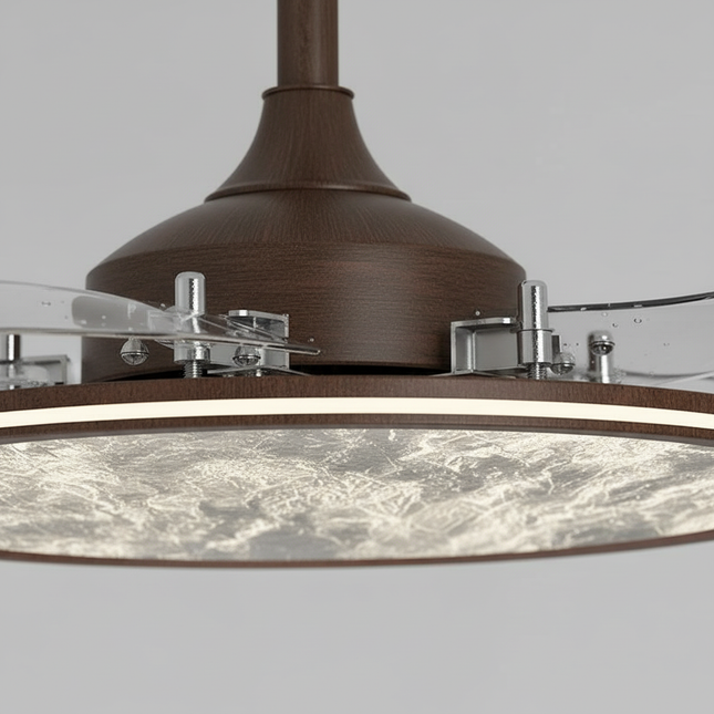 Lustre Ventilateur Extra-plat Grain Bois Spectre - Vue 2