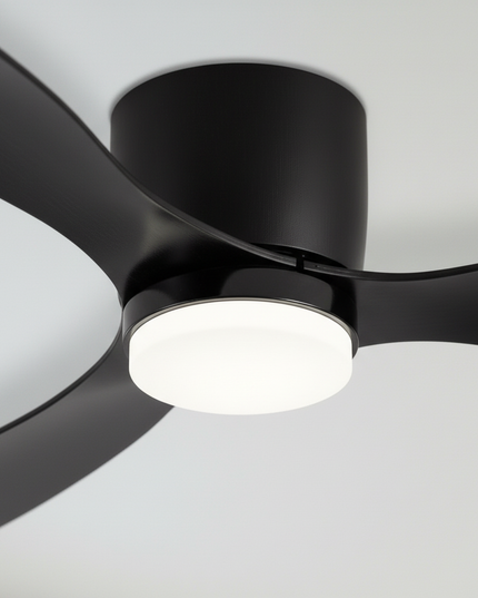 Lustre Ventilateur Extra Plat Noir Moderne - Vue 2