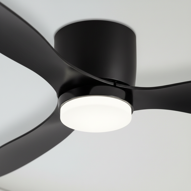 Lustre Ventilateur Extra Plat Noir Moderne - Vue 2