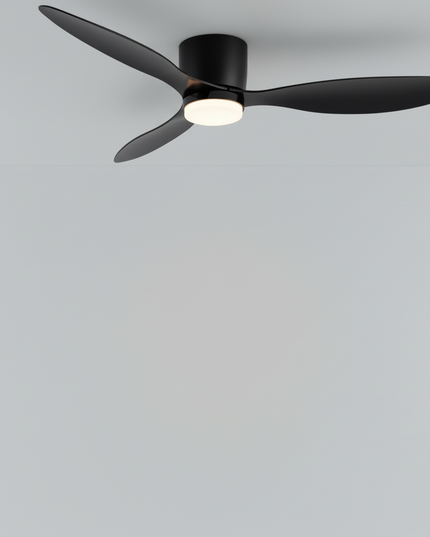 Lustre Ventilateur Extra Plat Noir Moderne - Vue 3
