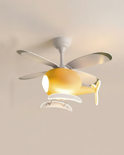 Lustre Ventilateur Hélicoptère LED ABS Enfant - Vue 1