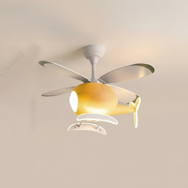 Lustre Ventilateur Hélicoptère LED ABS Enfant - Vue 1