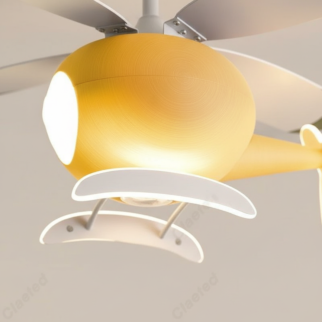 Lustre Ventilateur Hélicoptère LED ABS Enfant - Vue 2
