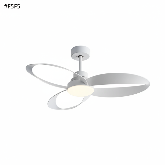 Lustre Ventilateur Industriel Blanc 3 Pales Silencieux - Vue 1