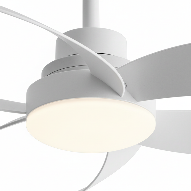 Lustre Ventilateur Industriel Blanc 3 Pales Silencieux - Vue 2