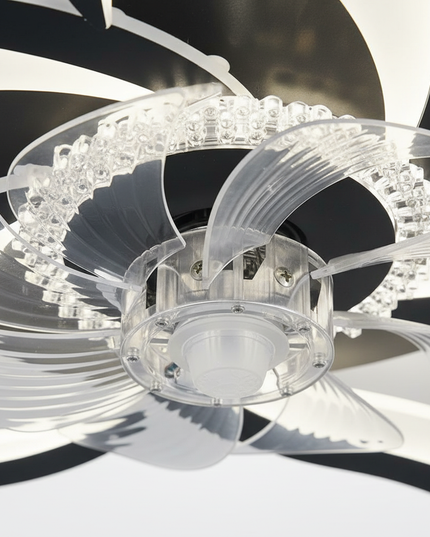 Lustre Ventilateur Intégré Dimmable Silencieux App - Vue 2