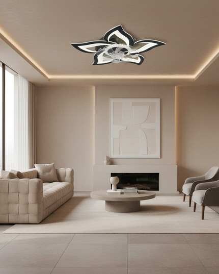 Lustre Ventilateur Intégré Dimmable Silencieux App - Vue 4