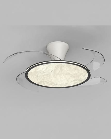 Lustre Ventilateur Invisible Blanc 3 Couleurs - B1 - Blanc / variateur à distance