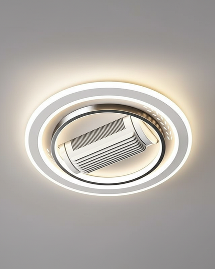 Lustre Ventilateur Invisible Blanc Télécommande - Vue 3