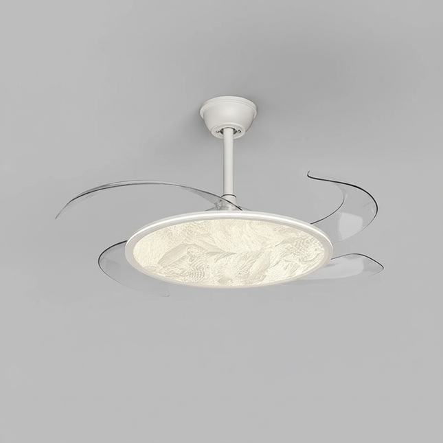 Lustre Ventilateur Invisible LED Moderne Blanc - Vue 1