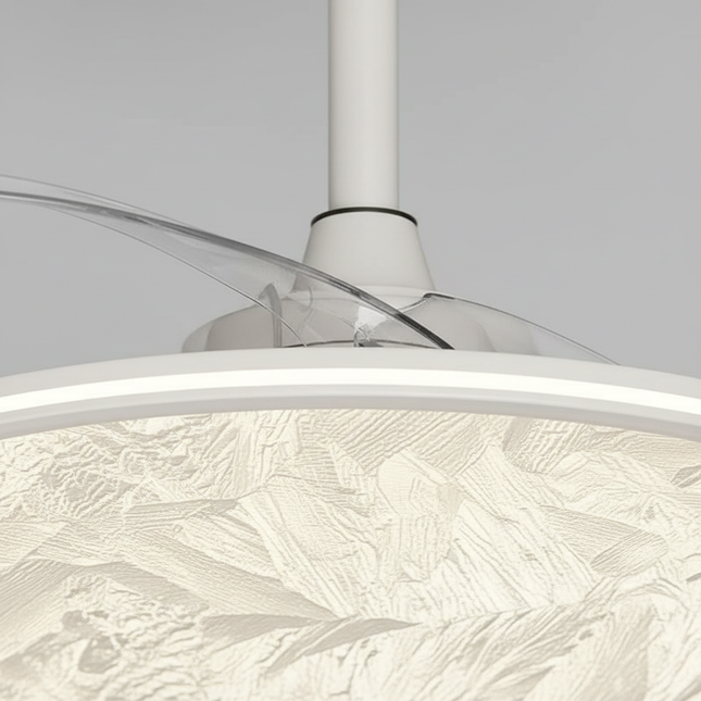 Lustre Ventilateur Invisible LED Moderne Blanc - Vue 2