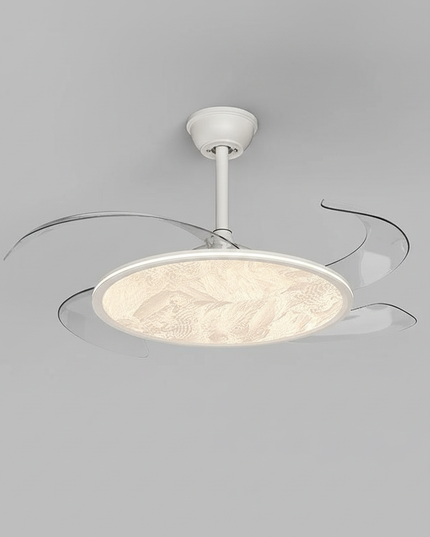 Lustre Ventilateur Invisible LED Moderne Blanc - Vue 3