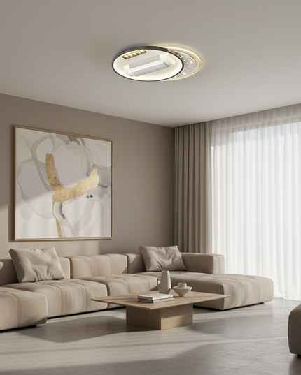 Lustre Ventilateur Invisible LED Silencieux - Vue 4