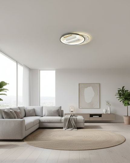 Lustre Ventilateur Invisible LED Silencieux - WB - Ventilateur sans pales 45W / Atténuation / 180–260 V