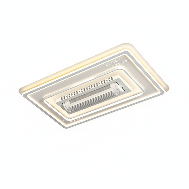 Lustre Ventilateur Invisible LED Télécommande Blanc - Vue 1