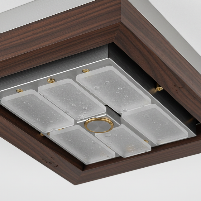 Lustre Ventilateur Invisible LED Télécommande Blanc - Vue 2