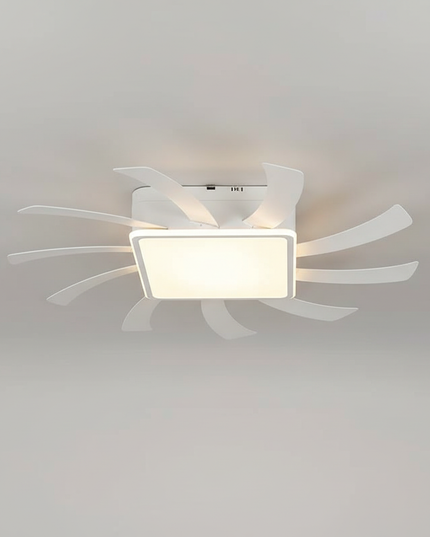 Lustre Ventilateur Invisible LED Télécommande Blanc - Vue 3