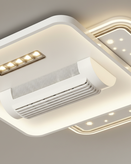 Lustre Ventilateur Invisible Moderne LED - Vue 2