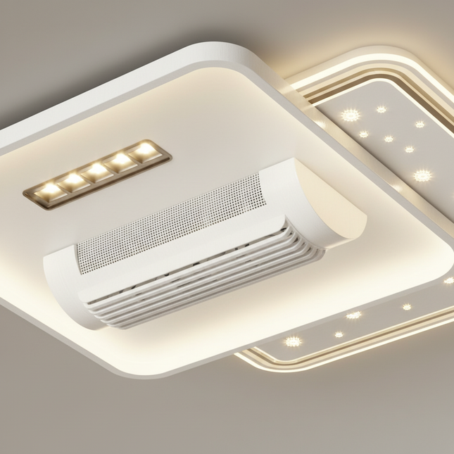 Lustre Ventilateur Invisible Moderne LED - Vue 2