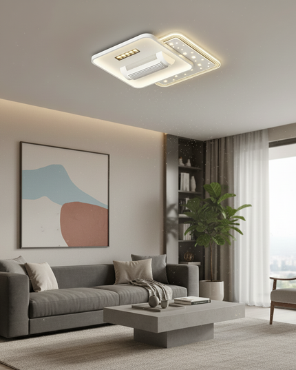 Lustre Ventilateur Invisible Moderne LED - Vue 4