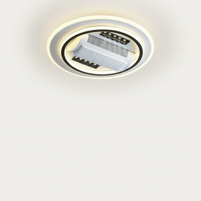 Lustre Ventilateur Invisible Nickel Moderne LED - Vue 1