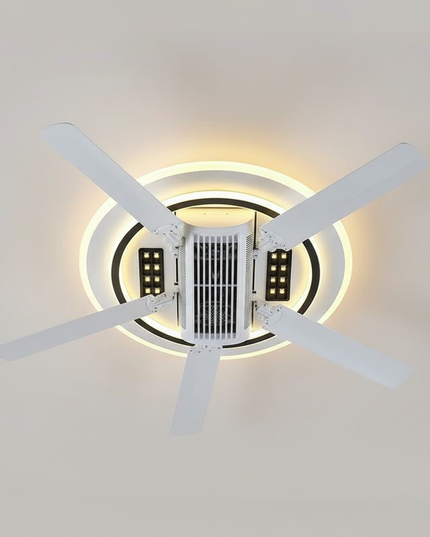 Lustre Ventilateur Invisible Nickel Moderne LED - Vue 3