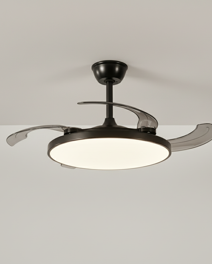 Lustre Ventilateur Invisible Noir Silencieux LED - Noir 40 cm (36") / 220 V