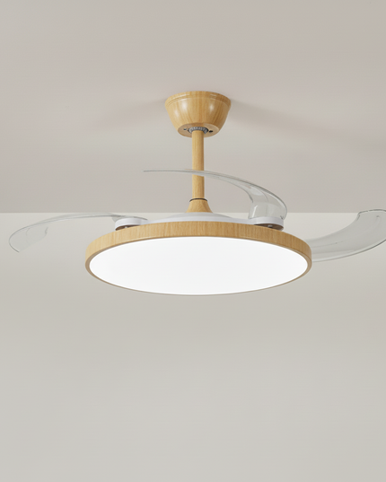 Lustre Ventilateur Invisible Noir Silencieux LED - Noir 48 cm (42") / 220 V