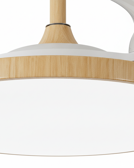 Lustre Ventilateur Invisible Noir Silencieux LED - Vue 2