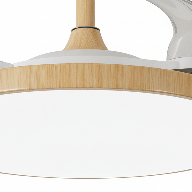 Lustre Ventilateur Invisible Noir Silencieux LED - Vue 2