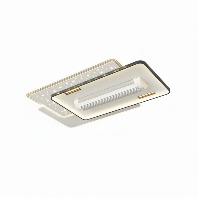 Lustre Ventilateur Invisible Silencieux LED Télécommande - Vue 1