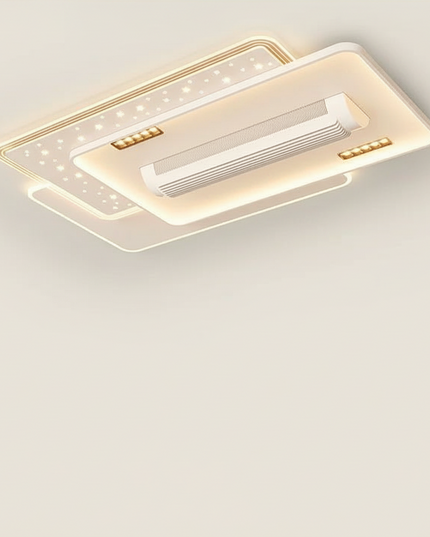 Lustre Ventilateur Invisible Silencieux LED Télécommande - Vue 3