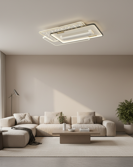 Lustre Ventilateur Invisible Silencieux LED Télécommande - Vue 4