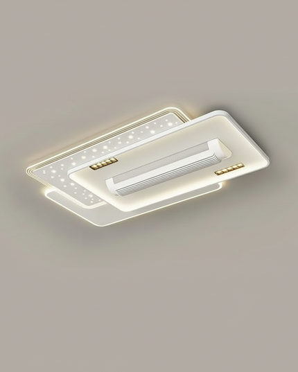 Lustre Ventilateur Invisible Silencieux LED Télécommande - W - Ventilateur sans pales 115W / Atténuation / 180–260 V