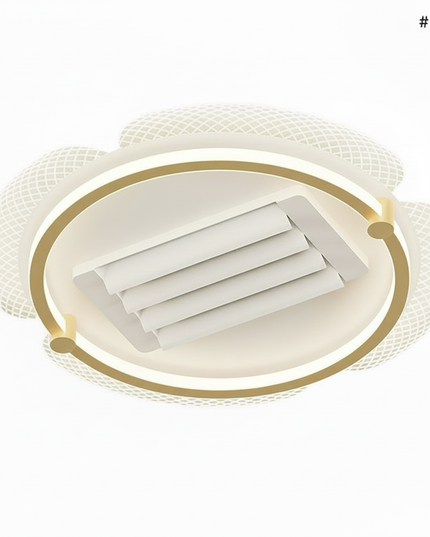 Lustre Ventilateur Métal Noir Rétractable Dimmable - Vue 3