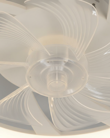 Lustre Ventilateur Moderne Blanc Rétractable LED - Vue 2