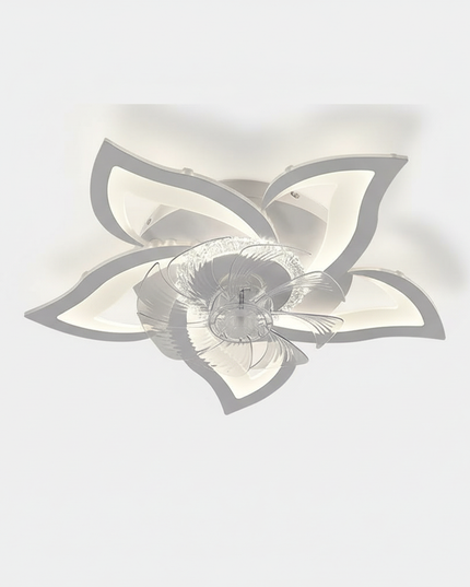 Lustre Ventilateur Moderne Blanc Silencieux Ultraplat - Blanc