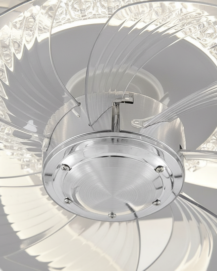 Lustre Ventilateur Moderne Blanc Silencieux Ultraplat - Vue 2