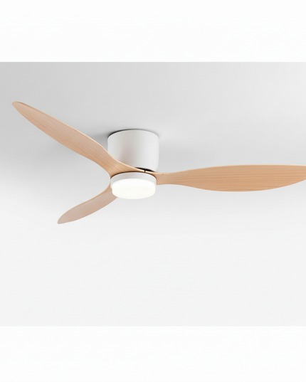 Lustre Ventilateur Moderne Bois Loft LED - A - Ø 70 cm - Ou / 42 pouces