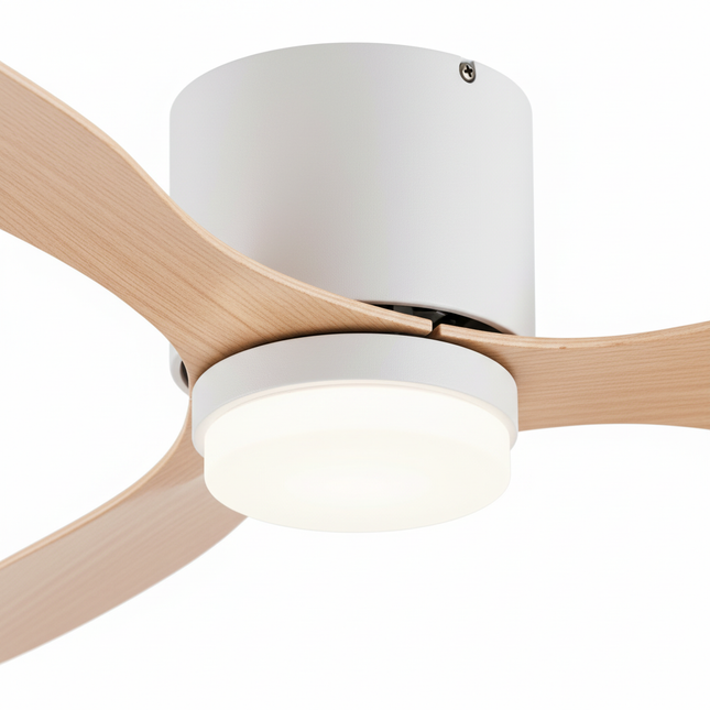 Lustre Ventilateur Moderne Bois Loft LED - Vue 2